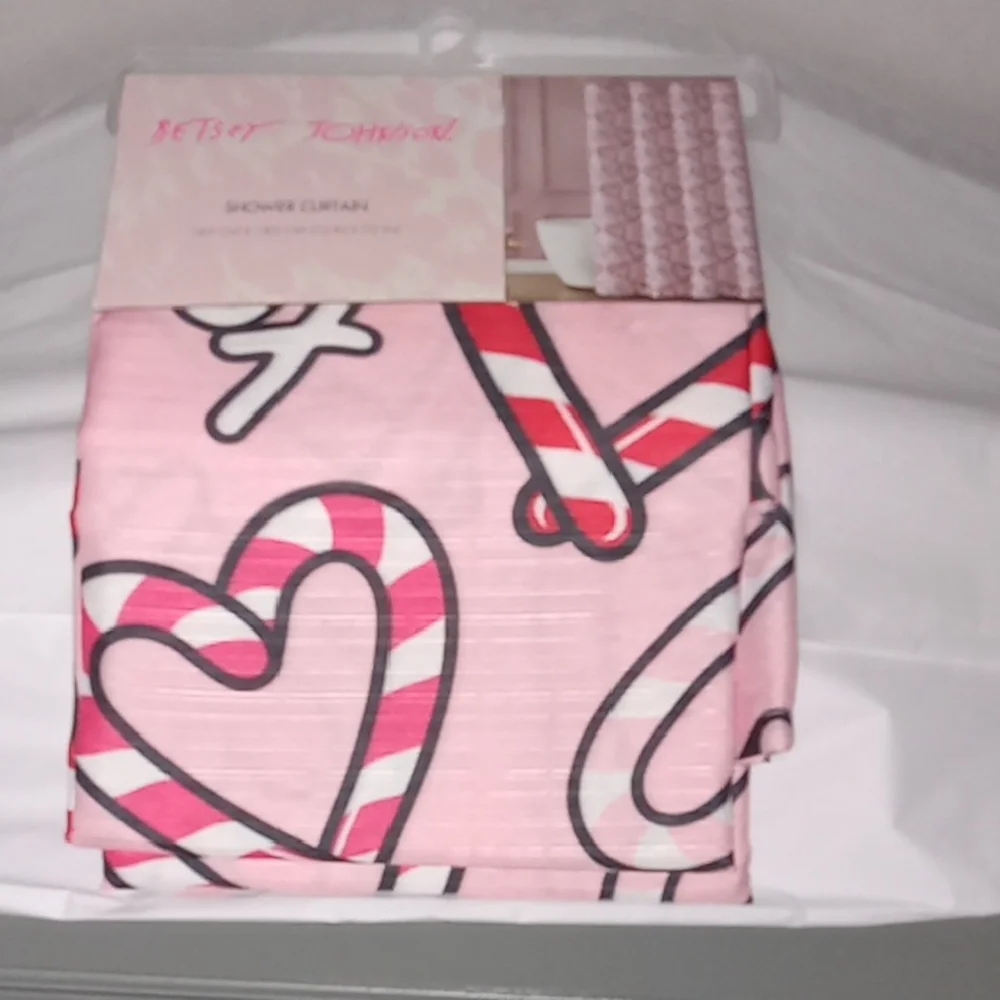 Betsey Johnson Christmas Shower Curtain New